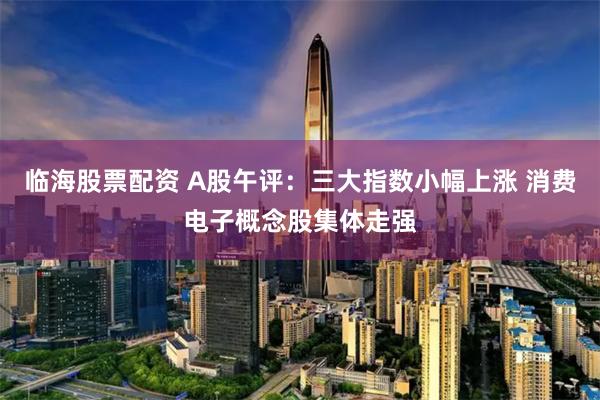 临海股票配资 A股午评:三大指数小幅上涨 消费电子概念股集体走强