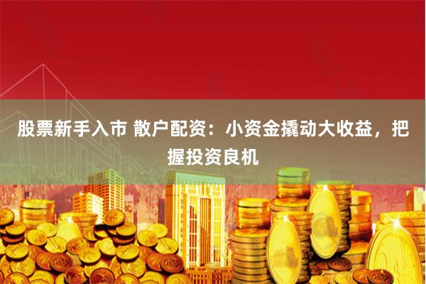 股票新手入市 散户配资:小资金撬动大收益,把握投资良机